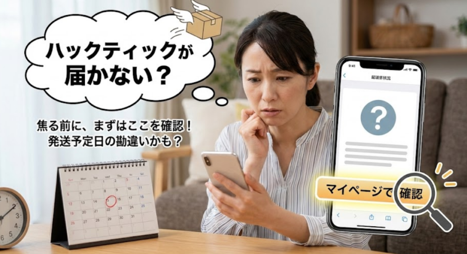 ハックティックが届かない理由｜いつ届くのか予定日と確認すべきポイント