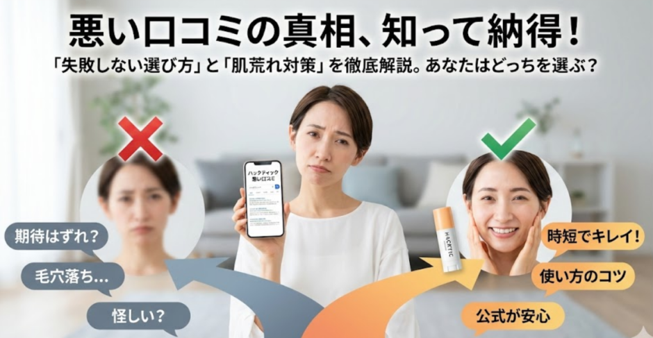ハックティックの悪い口コミの真相！購入前に知るべきデメリットや怪しいとされる注意点