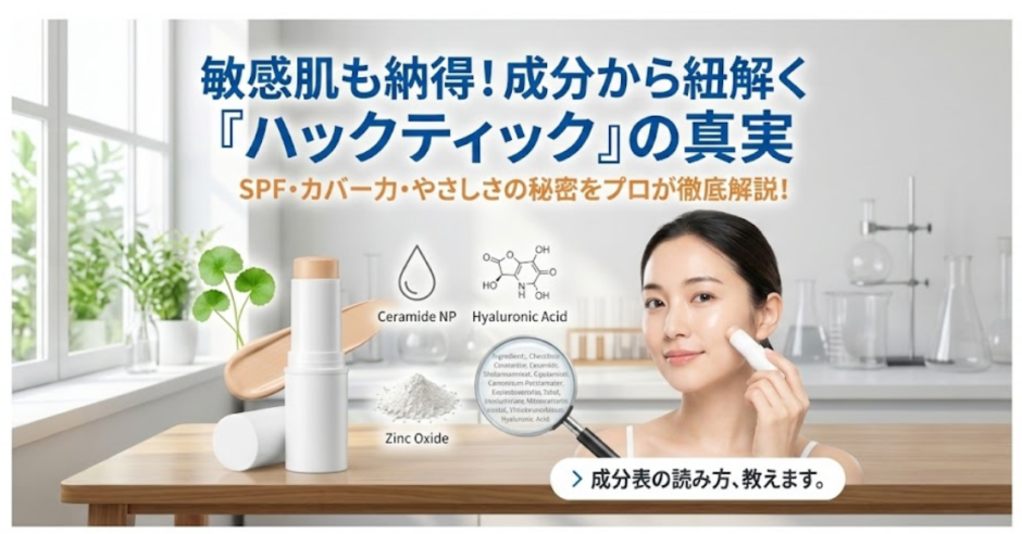 ハックティックの成分の特徴まとめ｜カバー力やUV対策まで解説